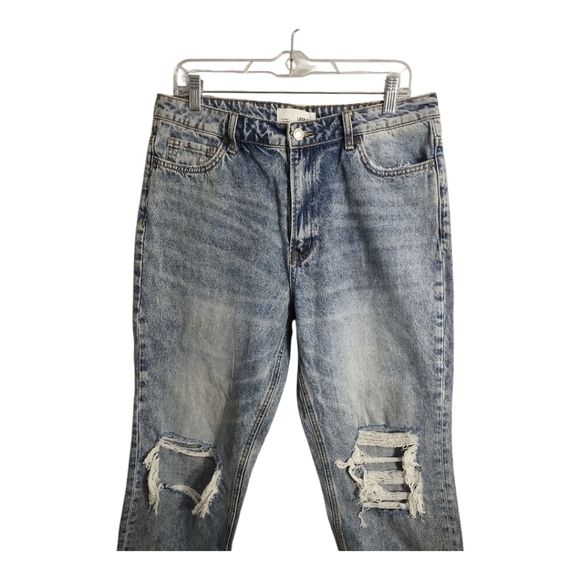 Vervet Blue Melody 90's Vintage High Rise Relaxed Non Stretch Crop Boho Jean 30 - Picture 9 of 10